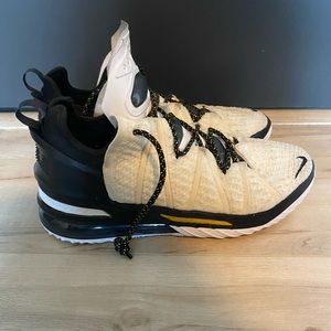 Lebron Nike 18’s - black and white, hint of yellow